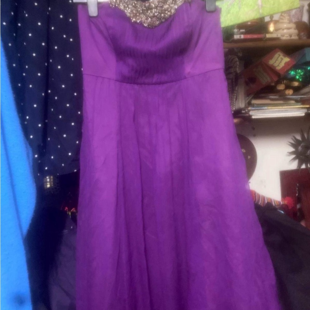 Vibrant Purple Strapless Dress